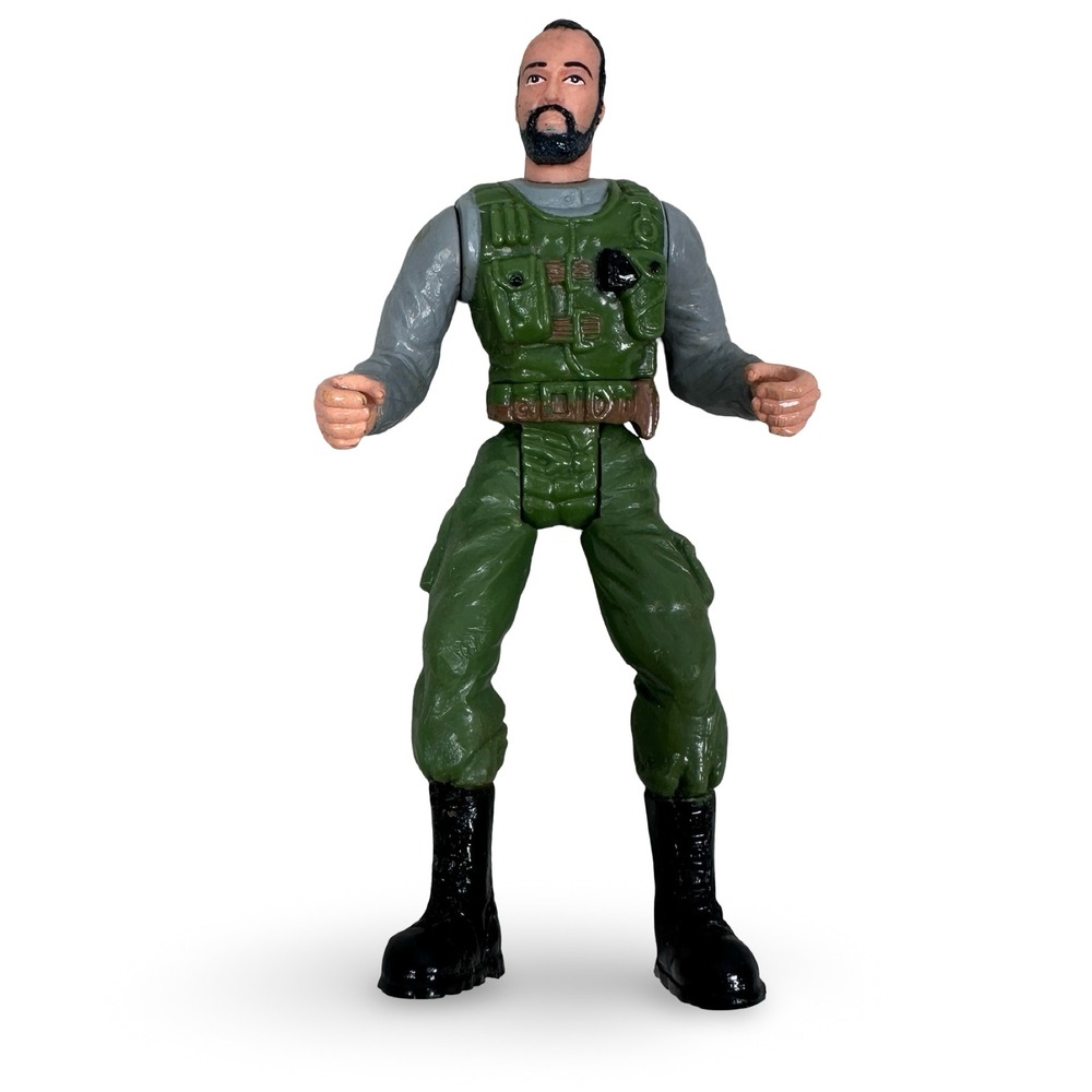 Vintage 1998 Godzilla Movie Philippe Roache Action Figure TriStar Green Gray 4"
